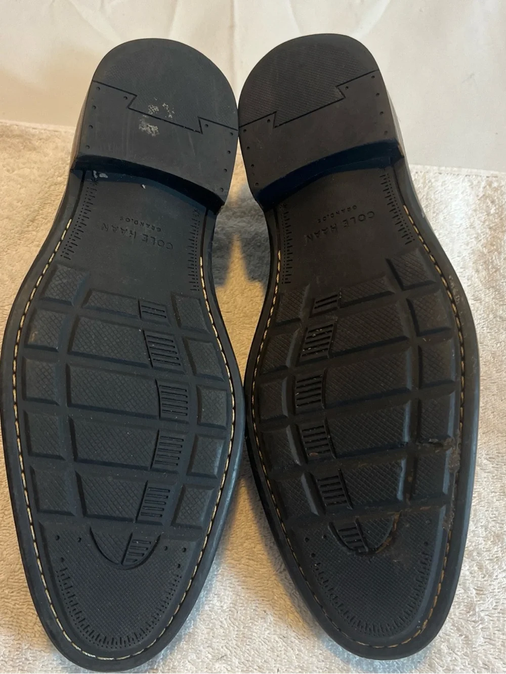 Cole Haan Black Leather Wingtip Derby Brogues size 9